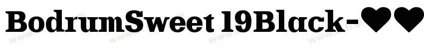 BodrumSweet 19Black字体转换